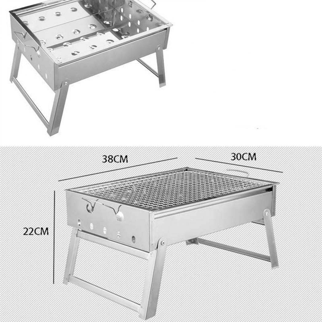 New Portable Stainless Steel Barbecue Grill